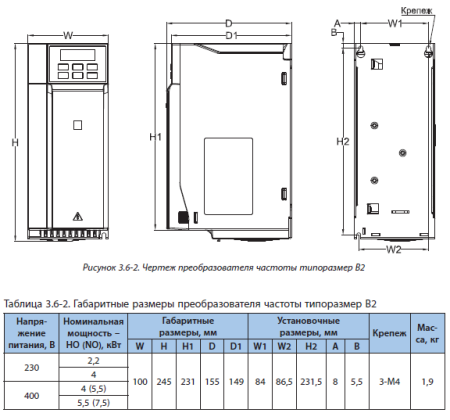 Преобразователь частоты VEDA VFD VF-101-P7K5-0017-U-T4-E20-B-H, 7,5 кВт, 3х400 VAC
