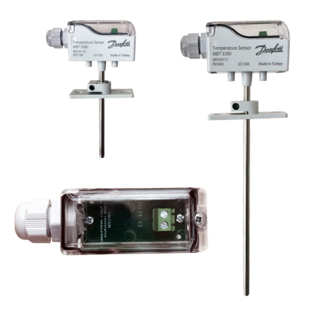 Канальный датчик температуры, -50…+110, PT1000, 100 мм, d=6мм,  097U0109