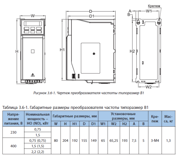 Преобразователь частоты VEDA VFD VF-101-P2K2-0006-A-T4-E20-B-H, 2,2 кВт, 3х400 VAC