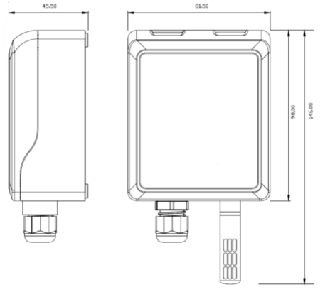 Активный уличный датчик влажности 097U0014R, RH 0…100% (±3%), вых. сигнал 4-20 mA