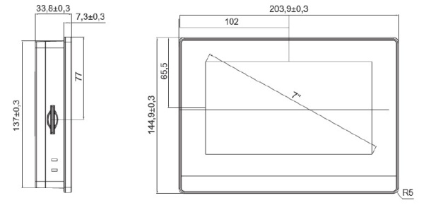 HMISGU70P графическая панель оператора System Electric | 7" HMI