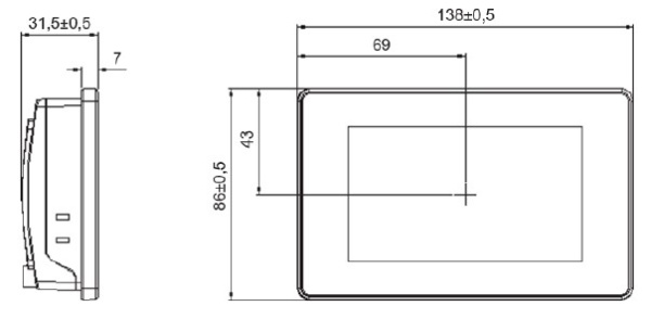 HMISGU43P графическая панель оператора System Electric | 4,3" HMI